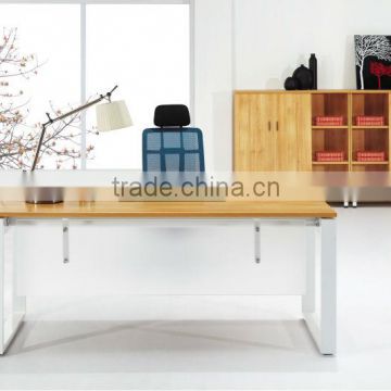 2012 Fashion latest design modern simple and elegant office and home desk furniture with steel legs A015