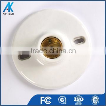 lamp parts base ceramic bulb socket e27 brass shell lamp holder