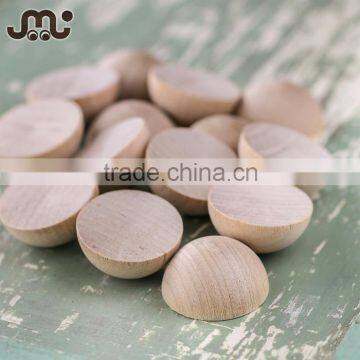 Wholesale any size polished unfinished wooden half ball