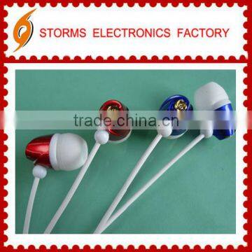 Nice Design soft silicon earbuds with metal head for mp3 player, mobile, tablet
