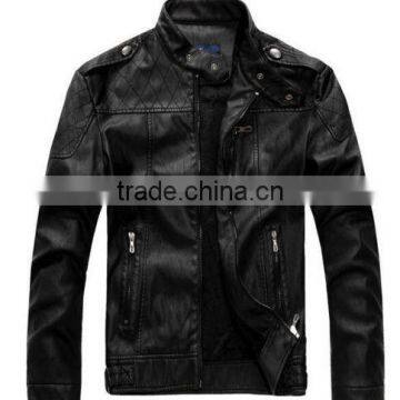 Black Fashion Men's leather coats