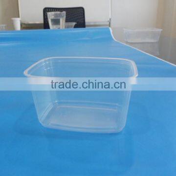 Disposable Rectangular Plastic Food Container With Lid