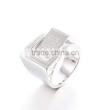 Men's Ring AAA Cubic Zirconia Ring 925 Silver Price Per Gram Wholesale LWR0341