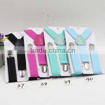 2016 Unisex Kids Boy Girls Clip-on Suspenders with Adjustable Elastic Braces Children Apparel Accessories 40 colors A10550