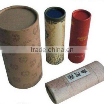 Luxury tea cylinder paper gift box with lid