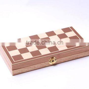 wooden folding chess set with travel design