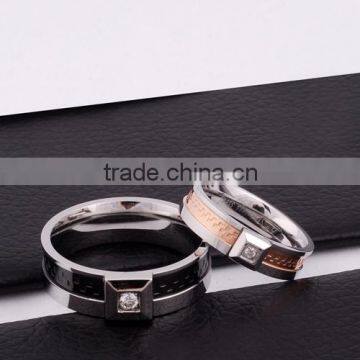 Hot Sale Latest Gold Ring Designs Diamond Gay Men Wedding Ring in Stainless Steel photo-6
