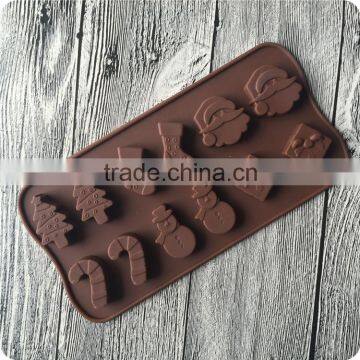 Christmas Decoration Silicone Socks Tree Snowman Presents Cupcake Chocolate Fondant Sugar Mould