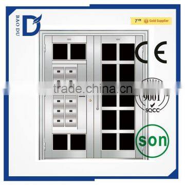 2016 new type  hot sale security steel door prefab houses luxury design stainless steel door