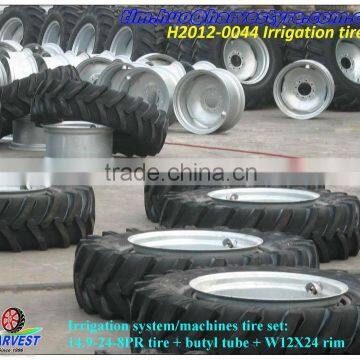 Irrigation machine wheel set