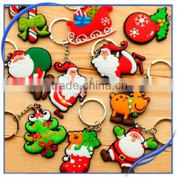 christmas santa clause promotion gift pvc key chain