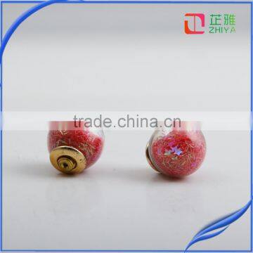 2016 New Korean Fashion Wild European Style Simple Double Ball Candy-colored Wild Earrings Women Brand Earring Jewelry photo-6