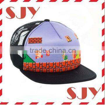 Adjustable Adult Size Custom Trucker Mesh Snapback Hat Cap