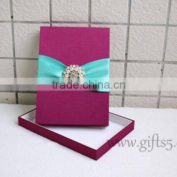 Custom Handmade Luxury Violante wedding invitation boxes