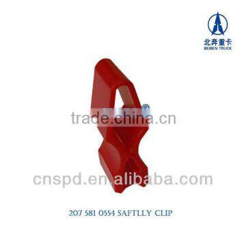 Plastic clip for cars with red color