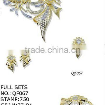 Hot wholesale fashion gold jewelry,jewelry set designsQF067