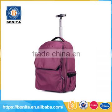 Latest design purple ladies famous brand names trolley bag with beautiful design