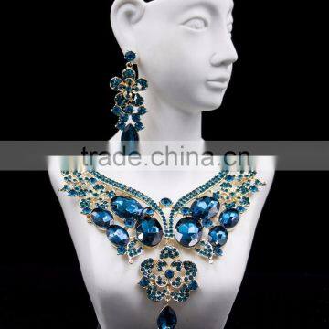 African 2016 fashion necklace and earrings jewerly set