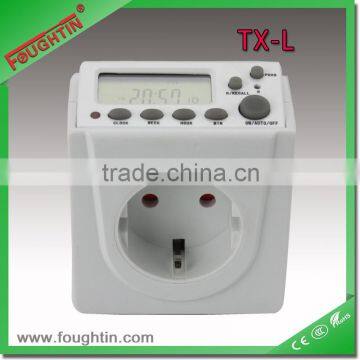 Digital LCD timer with German socket timer switch