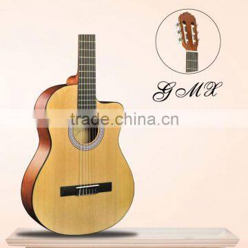 Wholesale 648mm 39inch high quality beginner classical guitar with nature color