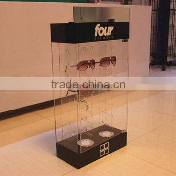 acrylic countertop sunglass display case with lock