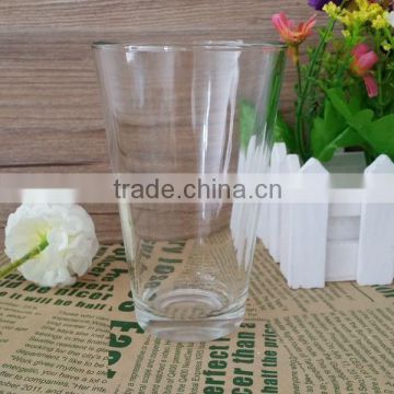 300ml clear glass tumbler and V shape glass cup