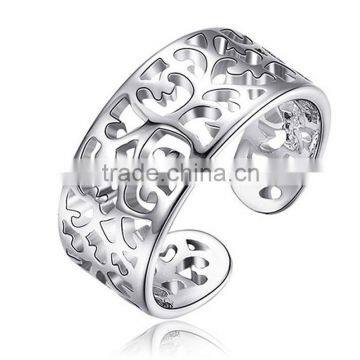 HDS016 adjustable hollow out tail ring 925 sterling silver rings