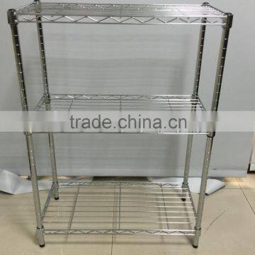 3 tier wire shelving rolling cart Garment rack units