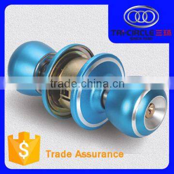 High Quality Tri-Circle Aluminium Cylindrical Knob lock 2288-BU
