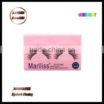 Eyelash factory Private label crazy bling-bling false eyelashes,Marlliss 518 strip eyelash