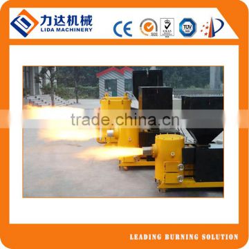 Wood particle burner