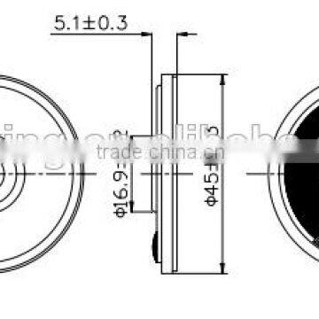 Good Sound Mylar Cone 16ohm 1w 45mm Speaker