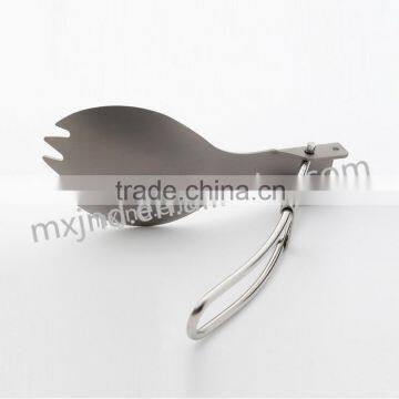 Outdoor Multi-functional Folding Titanium Spoon