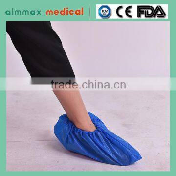 weight 1-2g with standard size 15*41cm blue and green PE shoe cover