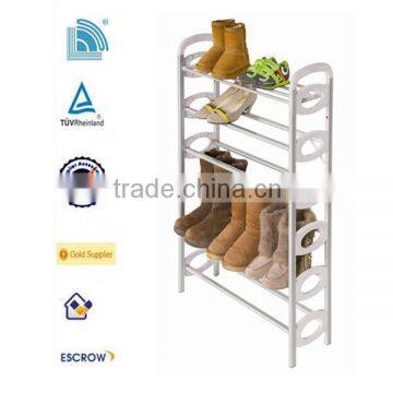 White Resin 20 Pair Shoe Rack