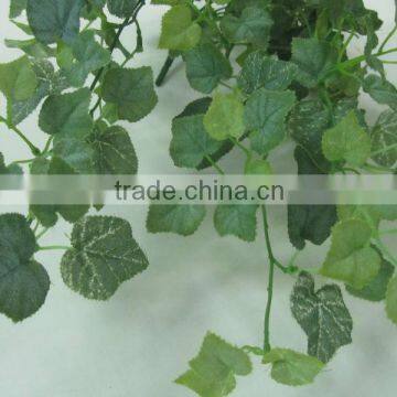 artificial hanging mini grape leaves frosted YL601