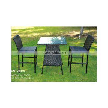 Rattan Bar/Bistro Table Set Furniture