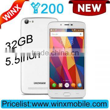 Doogee Y200 Original 5.5 Inch with 2GB/32GB 2200mAh Black/White mobile phone Android 5.1