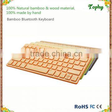Trade assurance Popular Wireless Bamboo bluetooth keyboard for IPad iphone and Android/tablet