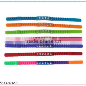 Silicone bracelet,high quality bracelet with diamond,silicone accessories