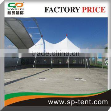 Elegant peg and pole tents cover double Waterproof PVC fabric for sale