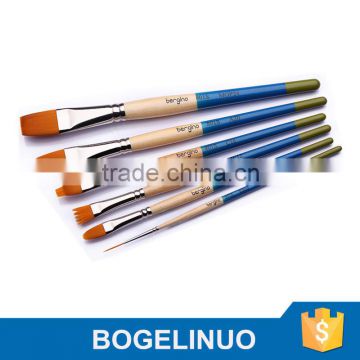 BGN-A801S Superior Professinal Art Paint Brush Nylon Hair -6PCS