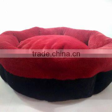 Circle shape soft &warm long plush dog bed /pet shop products /cat house