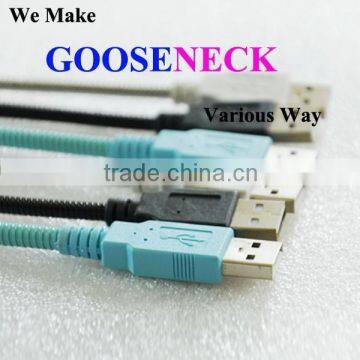 Colourful Flexible metal gooseneck USB cable