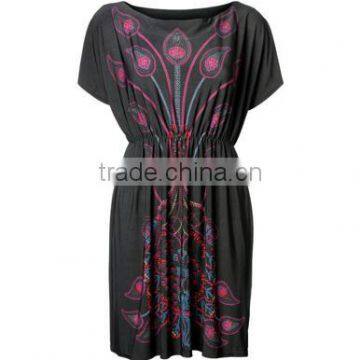 Black and Pink Color Full Women Frock