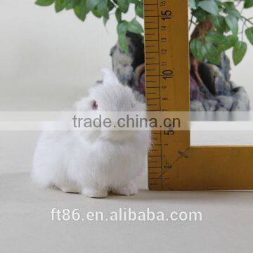 Animal Figures Artificial Animal Bunny White Rabbit With Red Eyes photo-5