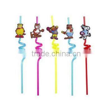 2016 Popular Kids Party Resin Animal Drinking Straw