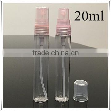 PET bottle Plastic Material and Pump Sprayer Sealing Type 20ml plastic spray bottle