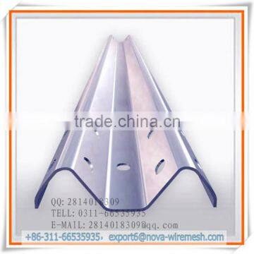 Galvanized steel highway guardrail