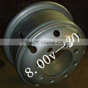 silver tube truck steel rim